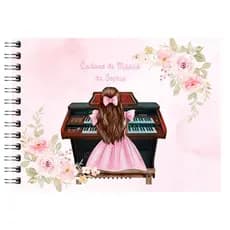 Caderno de Música com nome caderno pauta de música