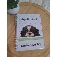 Caderneta pet A6 COM NOME