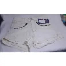 Short jeans promoção ponta de estoque feminino hotpant curto cintura média padrão SPM12 E-E4P4D