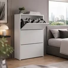 Sapateira Organizadora 3 Portas Hall de entrada Armário Multiuso de Chão Quarto Closet LUNIM