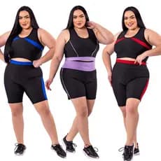 Kit 3 Conjunto de Academia Roupa fitness PLUS SIZE GG, XGG e EXGG