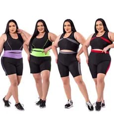 Kit 4 Conjunto de Academia Roupa fitness PLUS SIZE GG, XGG e EXGG