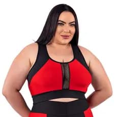 Top Academia Suplex Feminino PLUS SIZE Alta Sustentação Fitness