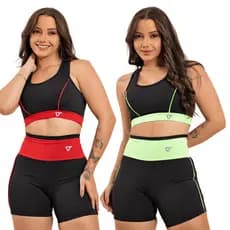 Kit 2 Conjunto Suplex Academia Top E Shorts