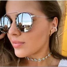 Óculos de Sol Feminino Redondo Retrô Vintage WYNWOOD ACE Zebra modelo illesteva