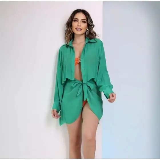 conjunto Saída Camisa e Shorts/Calça