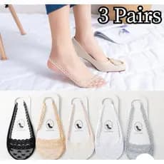 kit Meias Sapatilha Antiderrapante Luxo 3 Pares.