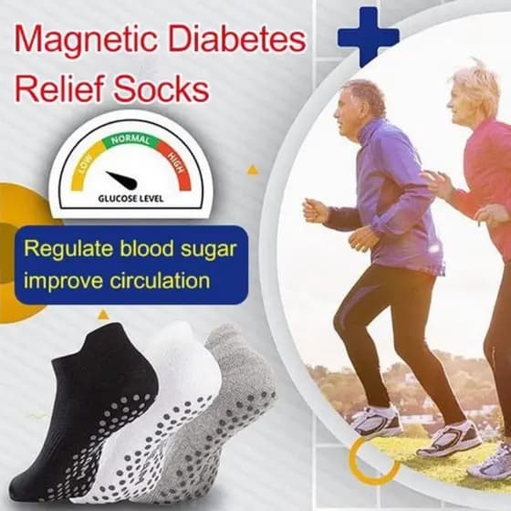 Meias Magneticas Turmalinas Qualidade Controle Diabetes Peso Funçao Hipotalámo Corporal  Saude