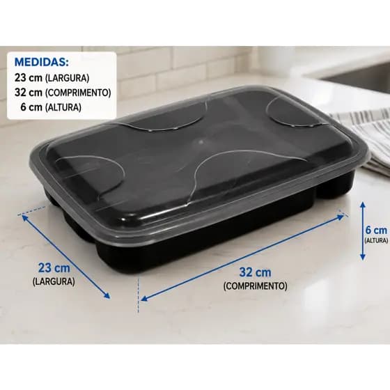 Porta Talheres com Tampa Organizador de Gaveta 32x23x6cm Multiuso Cozinha