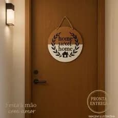 Adorno decorativo placa de porta guirlanda enfeite de porta apto/casa Lar doce Lar estilo Farmhouse enfeite vintage