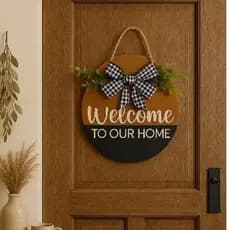 Enfeite de porta personalizado Placa de porta personalizada 25cm