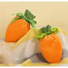 Saco De Presente De Páscoa Em Veludo Cenoura Cesta De Jóias Sacos De Doces Com Cordão Para Decorações De chocolates