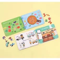 livro interativo atividades Baby Montessori Quiet Book Brinquedos Educacionais Para Crianças Jogo De Aprendizagem