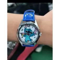 Stitch caixa de presente relógio ponteiro quartzo crianças caixa presente relógio meninas kawaii ponto caixa relógio