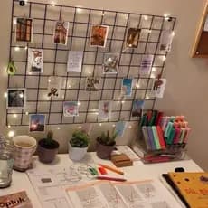 Memory Board Com Mini Prendedores + Led Enfeite de Natal - Tela Aramada Colorida