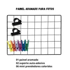 Painel Para Fotos Tela Aramada Para Fotos Polaroide Ou Recados