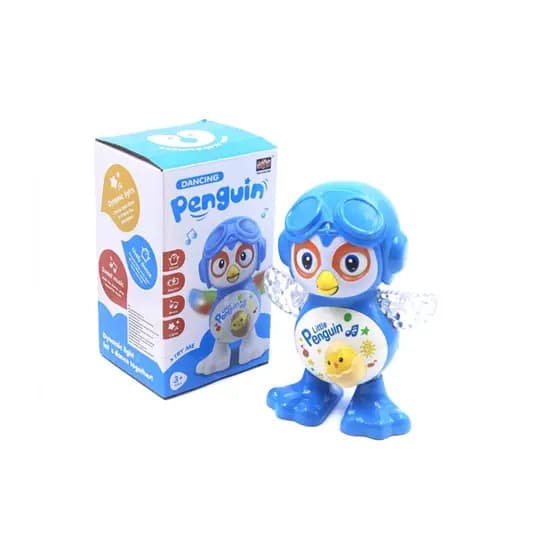 Brinquedo Infantil Pinguim Dançarino com Música e Luzes 3D