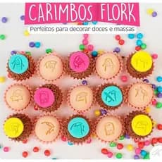Kit Carimbo marcador de Doces e Brigadeiro Flork Blue star