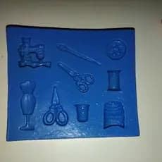 Molde de silicone kit de costura Pasta Americana e Biscuit