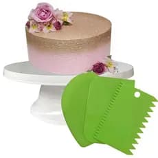 Bailarina BlueStar com espátula para decoração de bolo doces boleira confeitaria