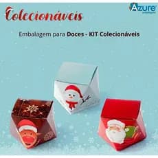 Caixinhas de natal colecionáveis para doces trufas pão de mel cupcake palha italiana
