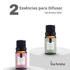Kit 2 Essências Via Aroma para aromatizador difusor elétrico para Ambientes 10ml