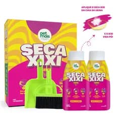 Kit 2 Seca Xixi Petmais 250g + Pá e Vassoura Absorve Urina Pet Limpeza Rápida Reduz Odor
