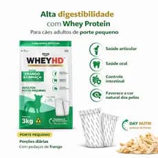 Ração Premiatta WheyHD 3kg Cães Adultos Porte Pequeno Frango Alta Digestibilidade