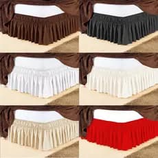 Saia Para Colchão Box Cama Casal Queen Microfibra 2 Elásticos