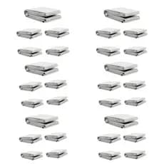 Kit 31 Cobertores Térmicos Aluminizados Emergência Resgate Trilha Camping Aquecimento 2.10x1.40