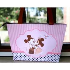 Bolsa Mickey e Minnie / Bolsa de ombro / Bolsa com forro impermeável / Bolsa feminina estilosa / Bolsa exclusiva / Bolsa feminina do Mickey e da Minnie