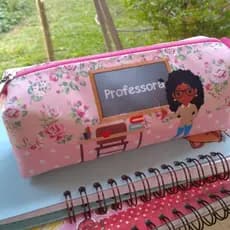 Estojo Professora Floral / Estojo para lápis / Estojo para canetinhas / Estojo Escolar / Estojo personalizado
