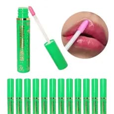 Kit 12 Gloss Brilho Labial Batom Líquido Mágico Rosado Natural e Hidratante para Lábios Bella Femme