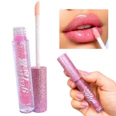 Lip Gloss Labial Glitter Efeito Mágico Reage c/ pH Rosa e Cheirinho de Chiclete Lover PINK 21