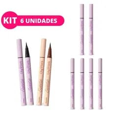 Kit 6 Caneta Delineadora para Olhos A Prova D'água Preta ou Marrom Sweetie City Girls