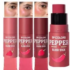 Blush Bastão Stick Pepper Sp Colors Cremoso Acabamento Natural Toque Aveludado e Esfumado Perfeito