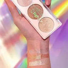 Paleta de Iluminador Maquiagem Trio Crystal Light City Girls