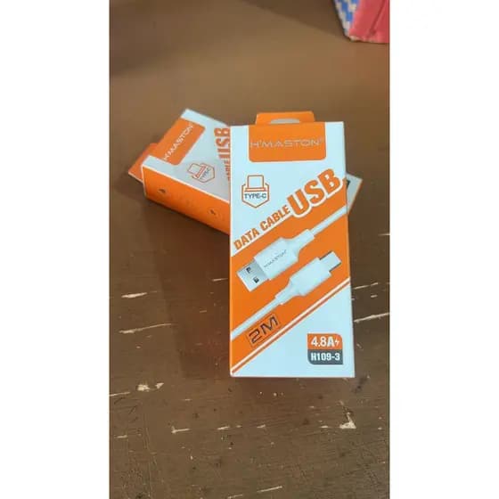 CABO USB TIPO C H´MASTON 2 METROS 4.8A CARREGAMENTO RÁPIDO MODELO H109-3