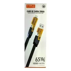 CABO DE CARGA TURBO USB 65W TIPO C – 1 M REFORÇADO