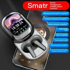Fone de Ouvido Bluetooth TWS SF-ONE 5.4 com Tela Touch Inteligente.