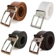 Cinto Masculino Casual com Fivela Metálica Disponível em 4 Cores 125cm