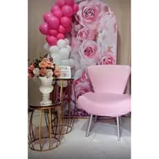 Capa p/ cadeira poltrona decorativo modelo borboleta rosa bebê