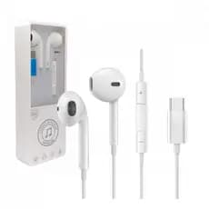 Fone de Ouvido Intra Auricular Com Fio e Controle de Volume Conexão TIPO-C Kapbom EJ-TPC