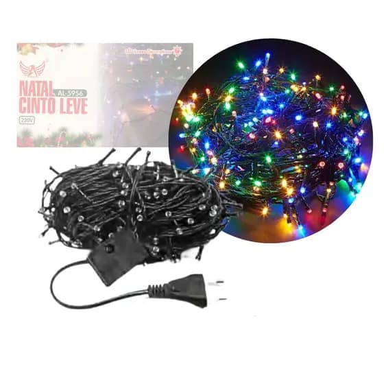 Pisca Pisca de Natal 200 LED 16M Colorido Estilo Cordão 220V Altomex AL-5956