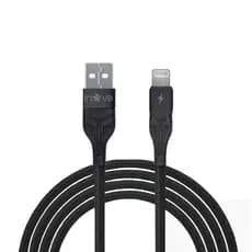 Cabo de dados/ Lightning Revestimento Nylon Trançado de 1 Metro INOVA KV-6123 -  3.4A USB