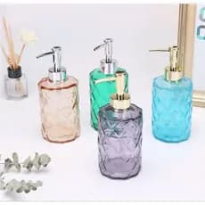 Porta Sabonete Liquido para Banheiro Vidro com Dispenser 320 ml