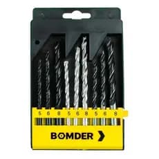 Bomder Brocas Aço Resistente 9 Peças Concreto Madeira Metal