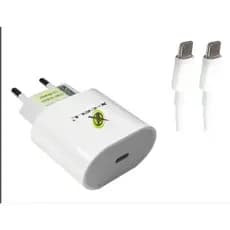 Carregador Turbo USB Tipo C Compatível Com Cabo Mais Fonte 30W Moto G E X Z