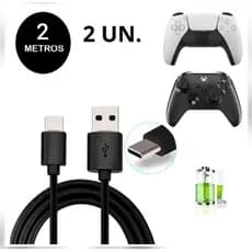 Cabo Carregador Dados Turbo Reforçado Tipo-c Para Controle PS-5 XBOX SÉRIES S E  X De 2 Metros XC-CD-144