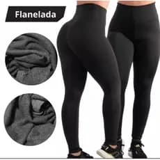 Kit 2 Calça Legging Flanelada Grossa Leg Térmica Modeladora Peluciada